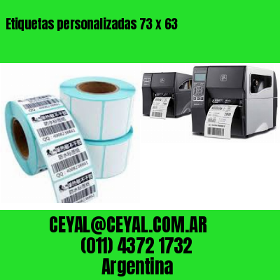 Etiquetas personalizadas 73 x 63