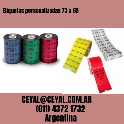 Etiquetas personalizadas 73 x 65