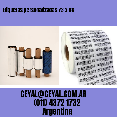 Etiquetas personalizadas 73 x 66