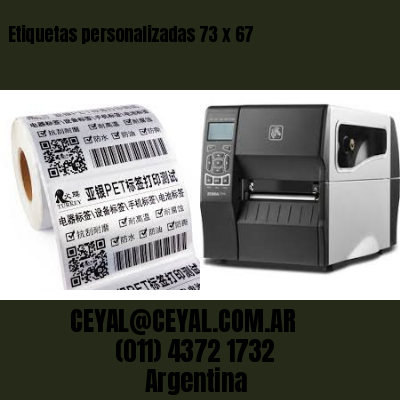 Etiquetas personalizadas 73 x 67