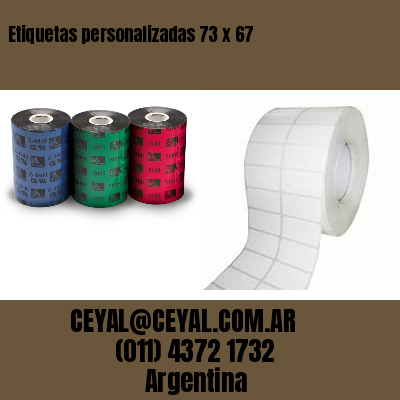Etiquetas personalizadas 73 x 67