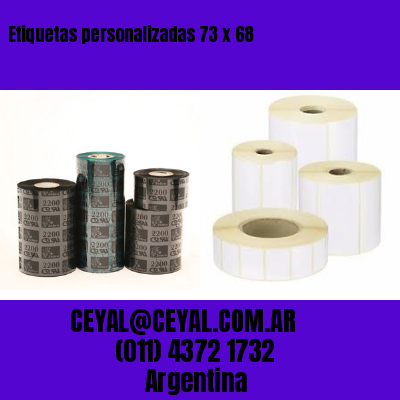 Etiquetas personalizadas 73 x 68