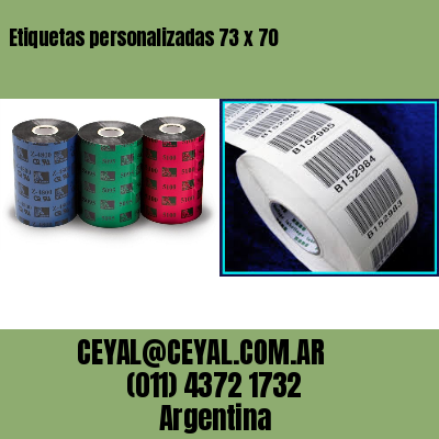 Etiquetas personalizadas 73 x 70