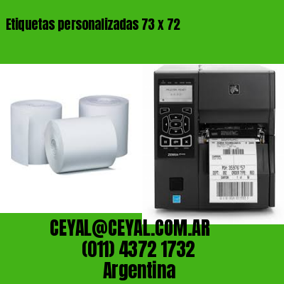 Etiquetas personalizadas 73 x 72