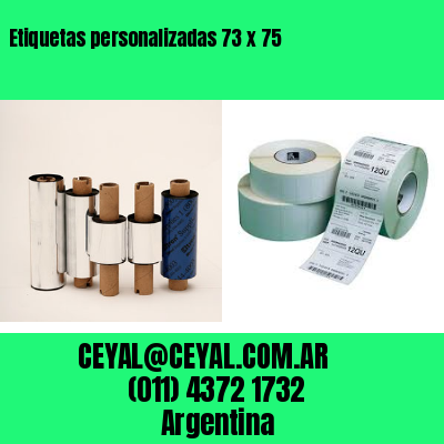 Etiquetas personalizadas 73 x 75