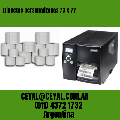 Etiquetas personalizadas 73 x 77