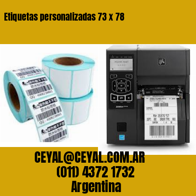 Etiquetas personalizadas 73 x 78