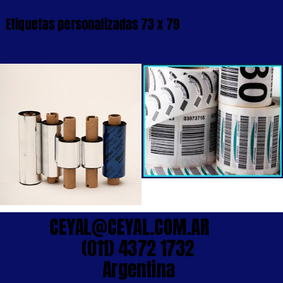 Etiquetas personalizadas 73 x 79