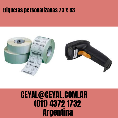 Etiquetas personalizadas 73 x 83