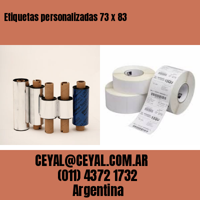 Etiquetas personalizadas 73 x 83