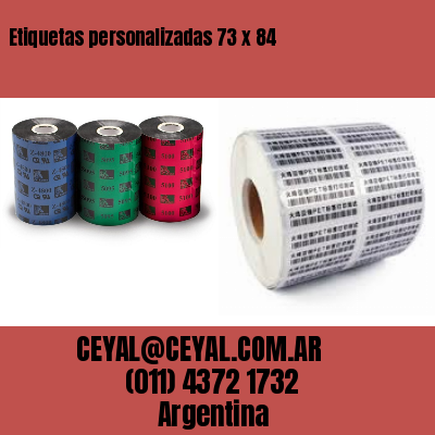 Etiquetas personalizadas 73 x 84