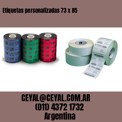 Etiquetas personalizadas 73 x 85
