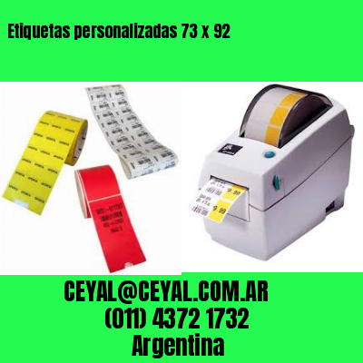 Etiquetas personalizadas 73 x 92