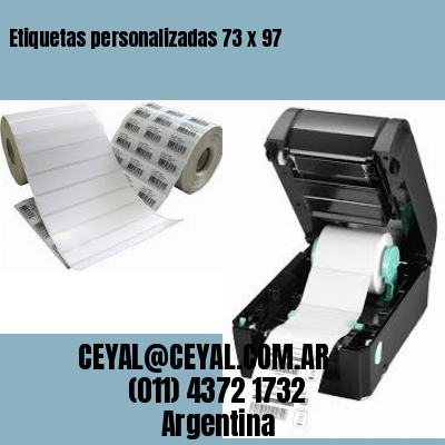 Etiquetas personalizadas 73 x 97