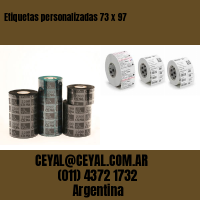 Etiquetas personalizadas 73 x 97