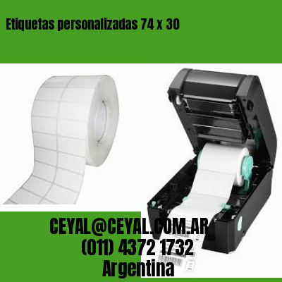 Etiquetas personalizadas 74 x 30