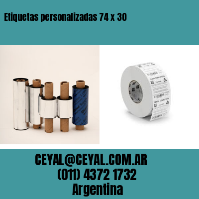 Etiquetas personalizadas 74 x 30