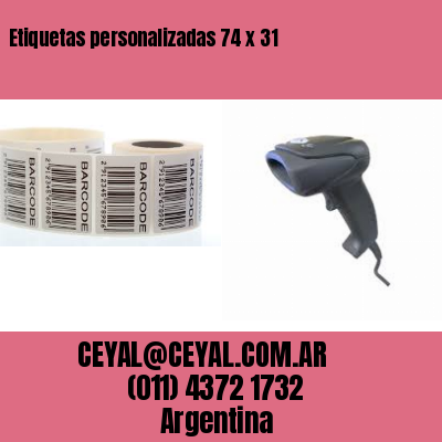 Etiquetas personalizadas 74 x 31