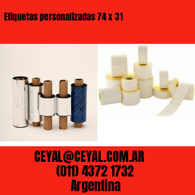 Etiquetas personalizadas 74 x 31