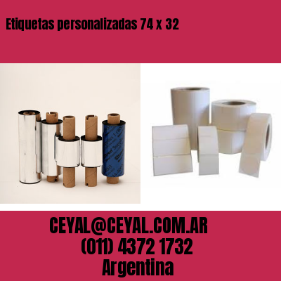 Etiquetas personalizadas 74 x 32