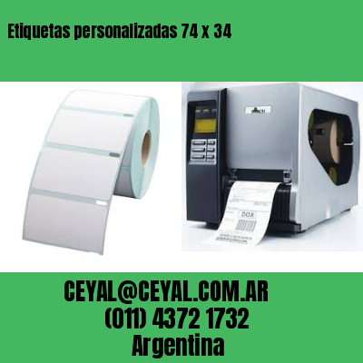 Etiquetas personalizadas 74 x 34