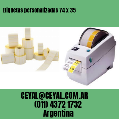 Etiquetas personalizadas 74 x 35