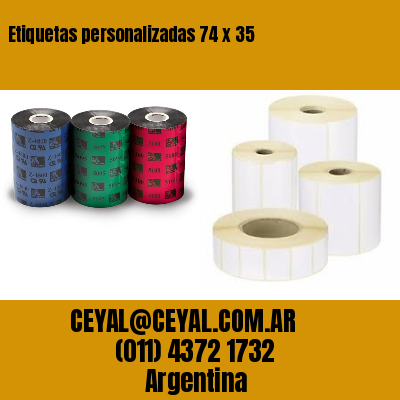 Etiquetas personalizadas 74 x 35
