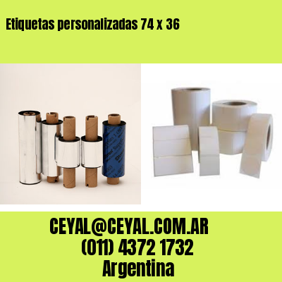 Etiquetas personalizadas 74 x 36