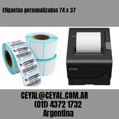 Etiquetas personalizadas 74 x 37