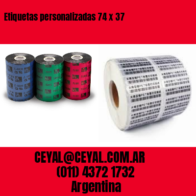 Etiquetas personalizadas 74 x 37