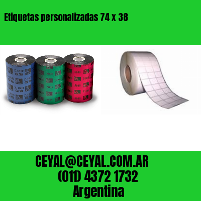 Etiquetas personalizadas 74 x 38