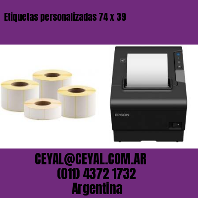 Etiquetas personalizadas 74 x 39