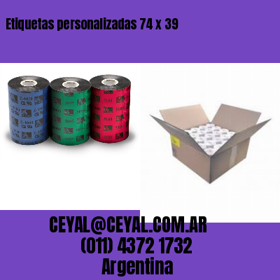 Etiquetas personalizadas 74 x 39