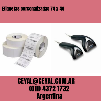 Etiquetas personalizadas 74 x 40