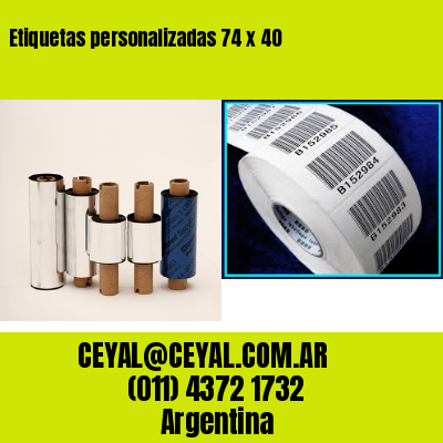 Etiquetas personalizadas 74 x 40
