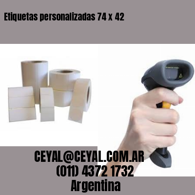 Etiquetas personalizadas 74 x 42