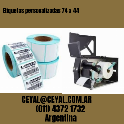 Etiquetas personalizadas 74 x 44