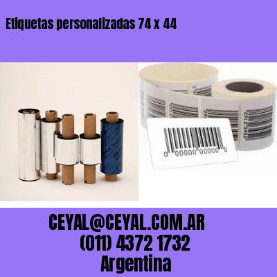 Etiquetas personalizadas 74 x 44