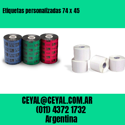 Etiquetas personalizadas 74 x 45