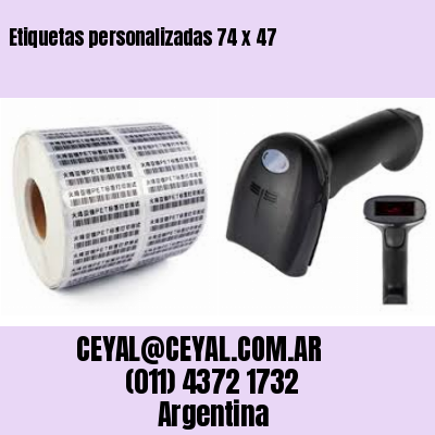 Etiquetas personalizadas 74 x 47