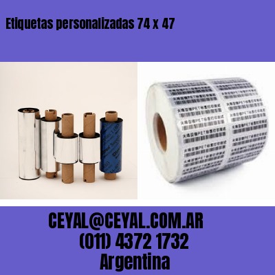 Etiquetas personalizadas 74 x 47