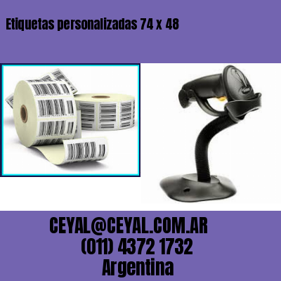 Etiquetas personalizadas 74 x 48