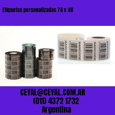 Etiquetas personalizadas 74 x 48