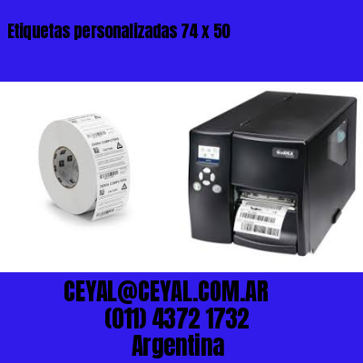 Etiquetas personalizadas 74 x 50