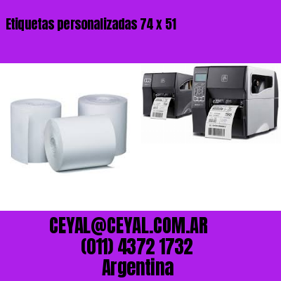Etiquetas personalizadas 74 x 51