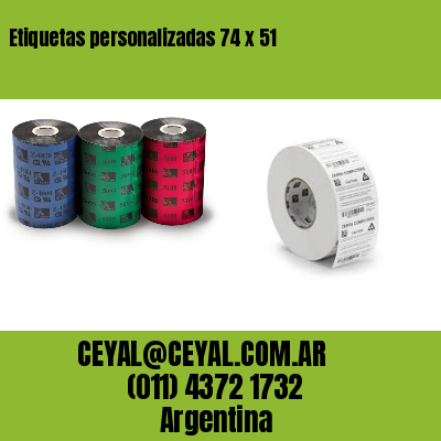 Etiquetas personalizadas 74 x 51