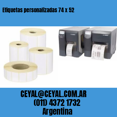 Etiquetas personalizadas 74 x 52
