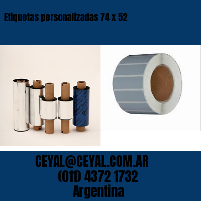 Etiquetas personalizadas 74 x 52
