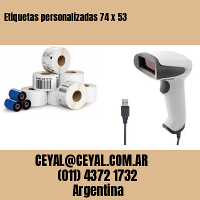 Etiquetas personalizadas 74 x 53