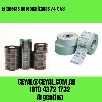 Etiquetas personalizadas 74 x 53